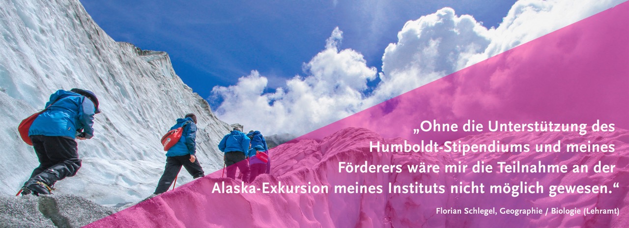 Ohne die Unterstützung des Humboldt-Stipendiums und meines Förderers wäre diese Alaska-Exkursion nicht möglich gewesen.